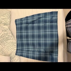 Brandy Melville Blue Plaid Skirt